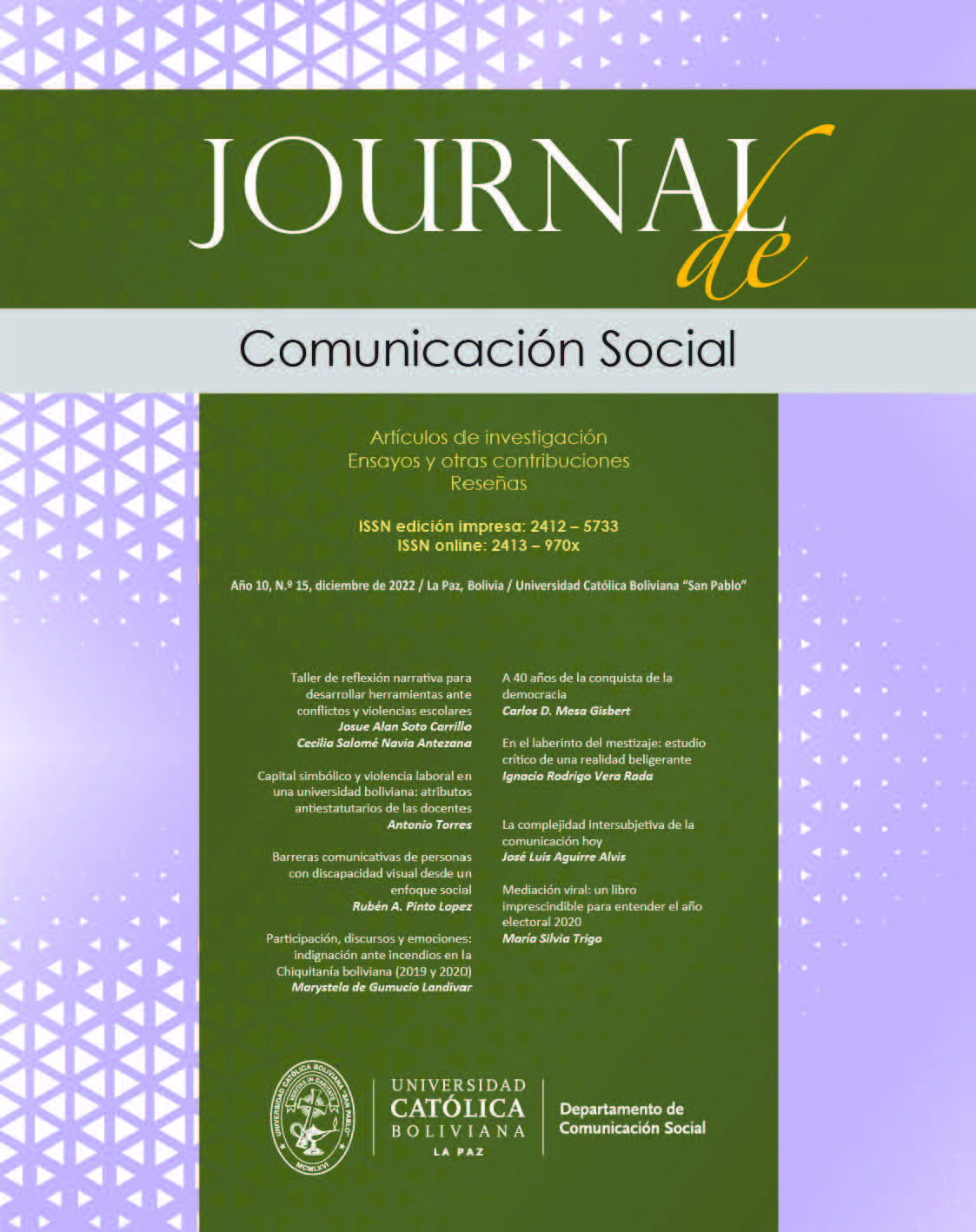 Journal de Comunicación Social N.º 15