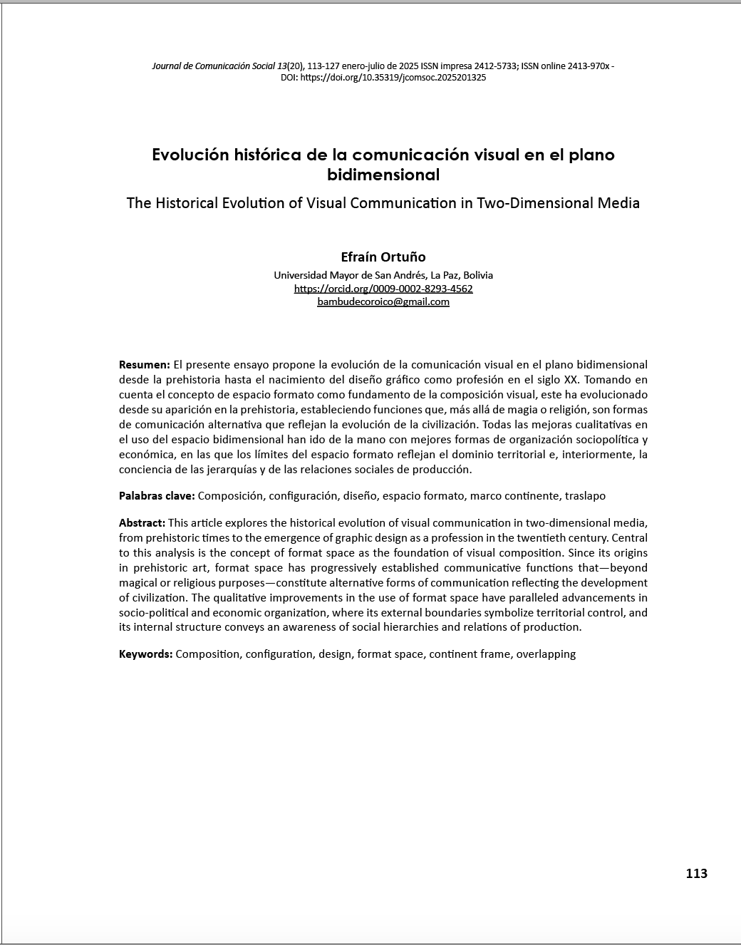 Evolución histórica de la comunicación visual en el plano bidimensional