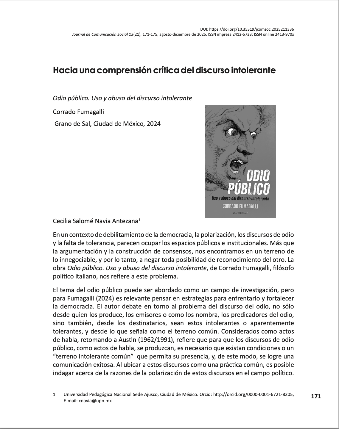 Hacia una comprensión crítica del discurso intolerante
